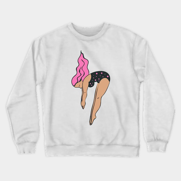 High Dive Woman in Retro Style Crewneck Sweatshirt by Marina BH